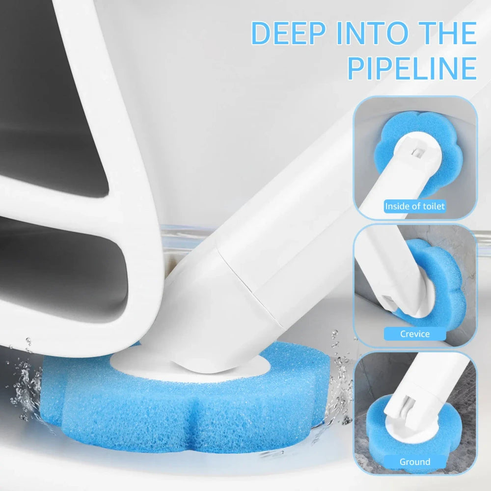 No-Touch Toilet Brush Kit with Disposable Cleaning Heads – Hygienic Bathroom Cleaning Tool