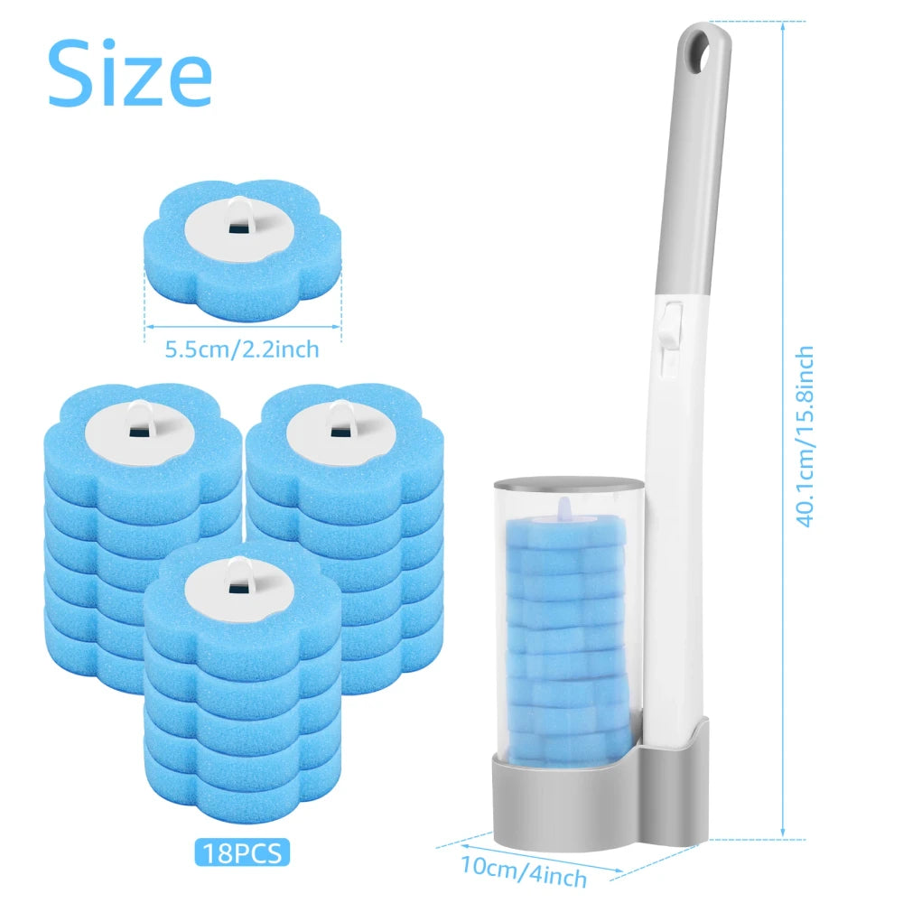 No-Touch Toilet Brush Kit with Disposable Cleaning Heads – Hygienic Bathroom Cleaning Tool