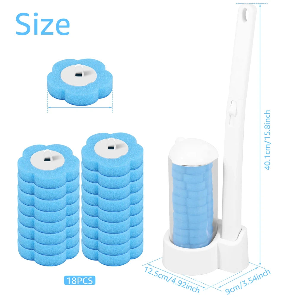 No-Touch Toilet Brush Kit with Disposable Cleaning Heads – Hygienic Bathroom Cleaning Tool