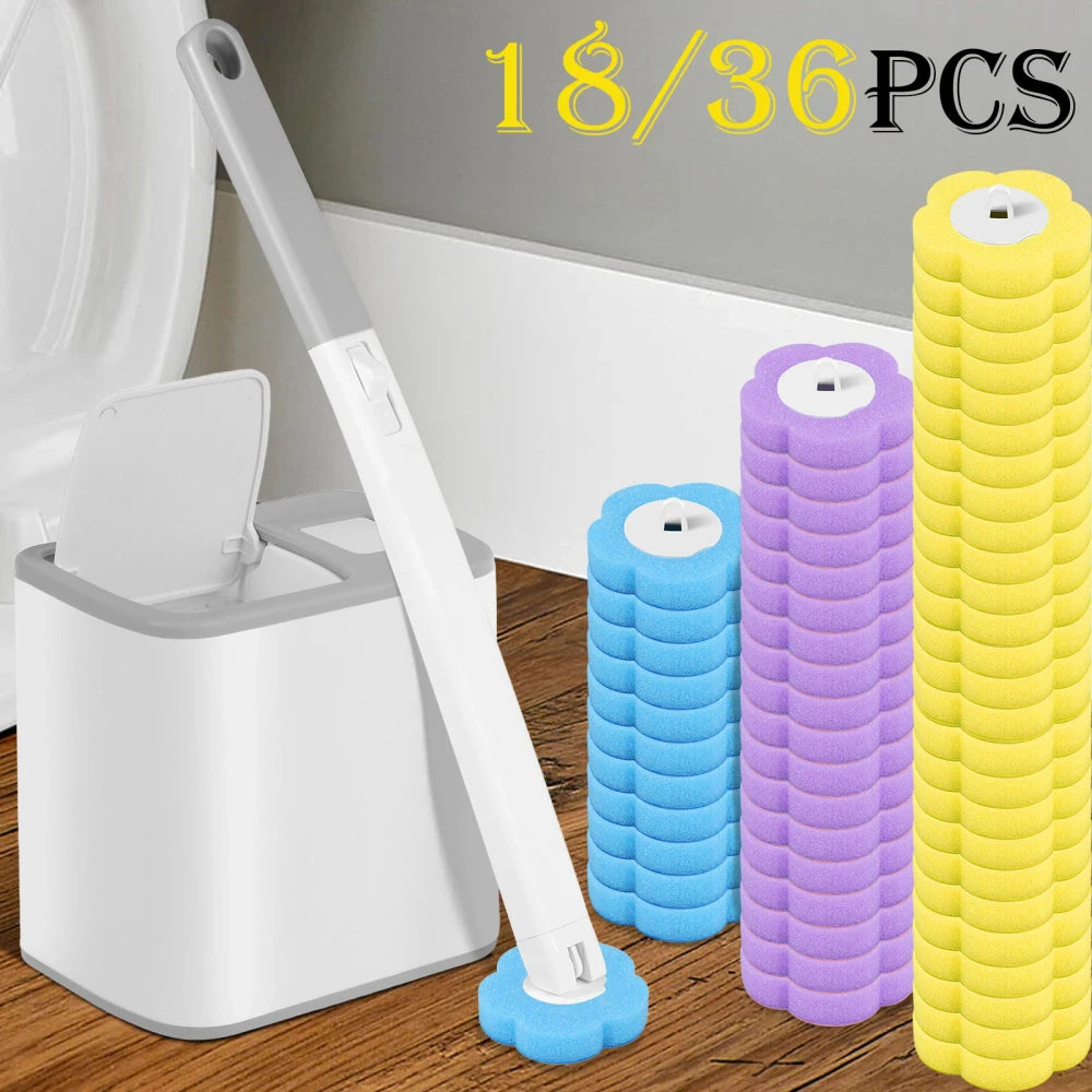No-Touch Toilet Brush Kit with Disposable Cleaning Heads – Hygienic Bathroom Cleaning Tool
